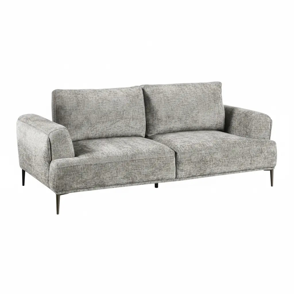 Moden Sofa – Gray Chenille with Wide Seat and Flared Arms Denmark Home
