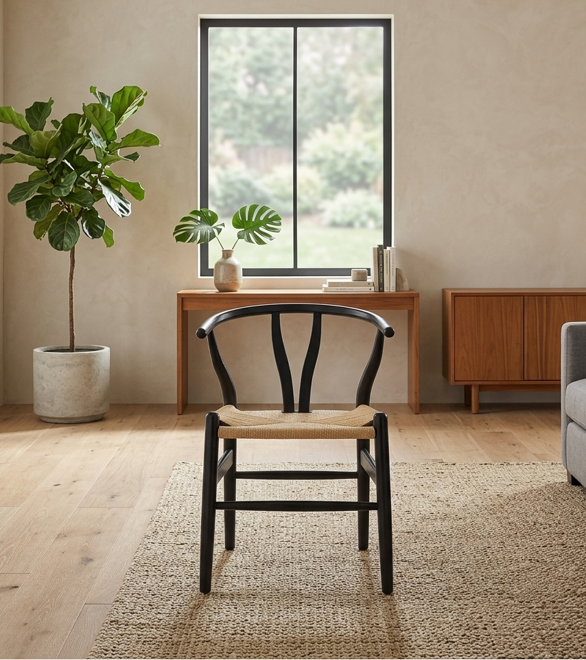Kalvind Rope Dining Chair - Black Denmark Home