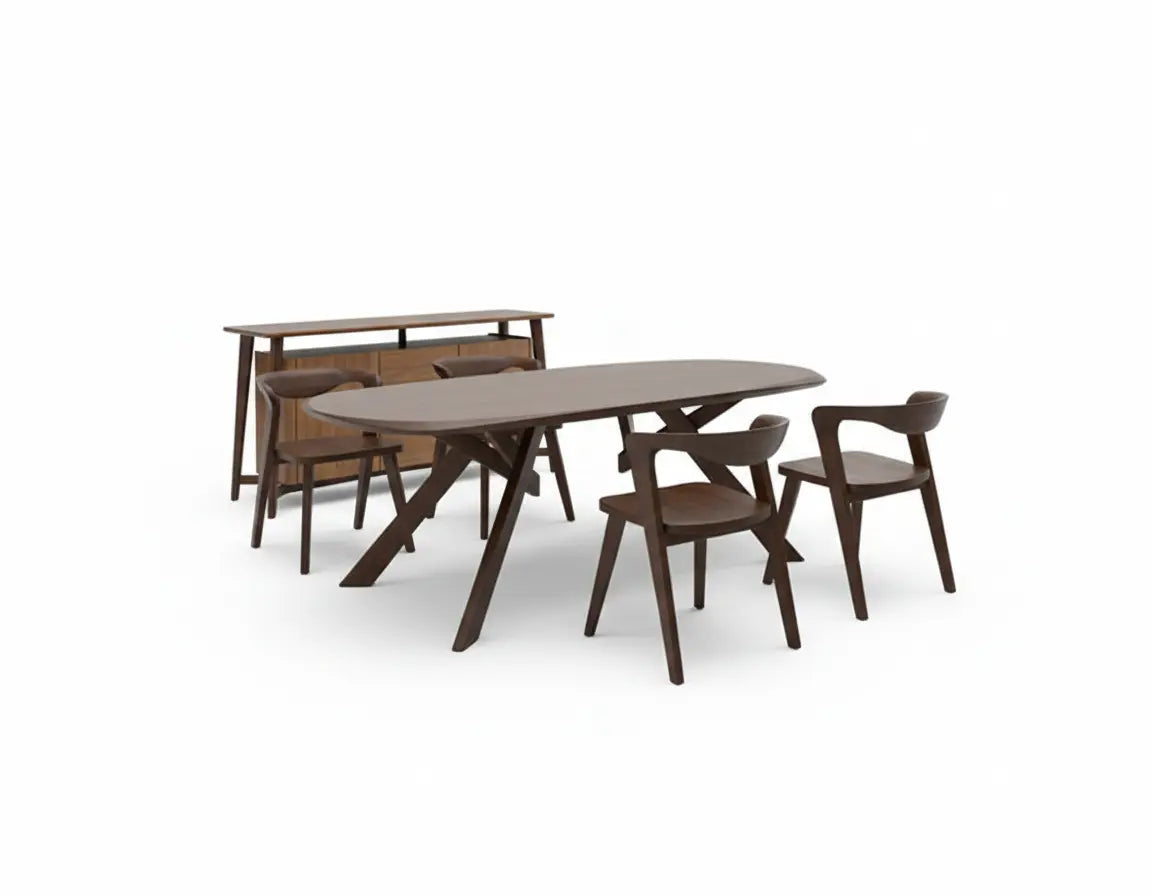 Valen 7-Piece Dining Set – Rich Walnut Denmark Home