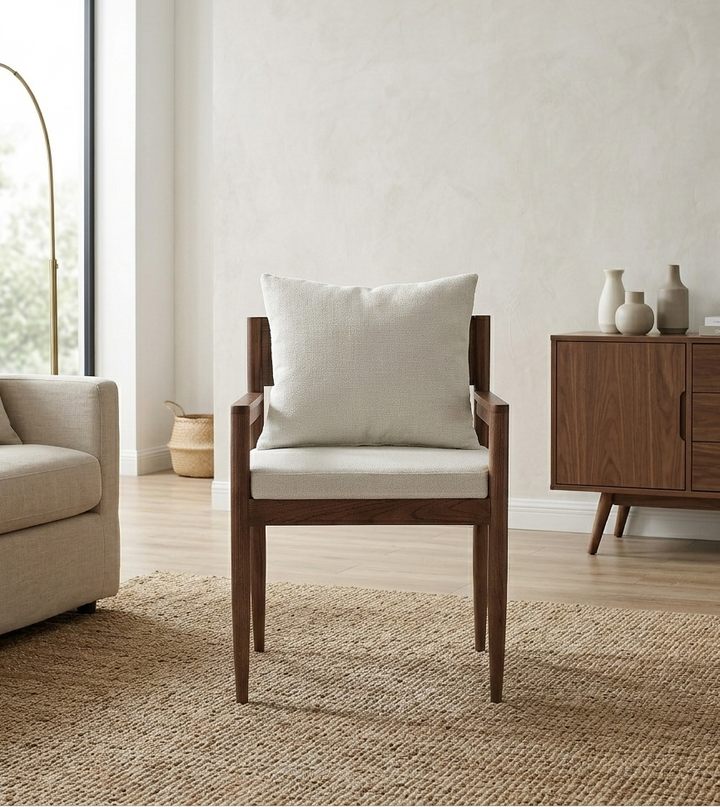 Lys Elm Wood Upholstered Armchair - Salt Denmark Home