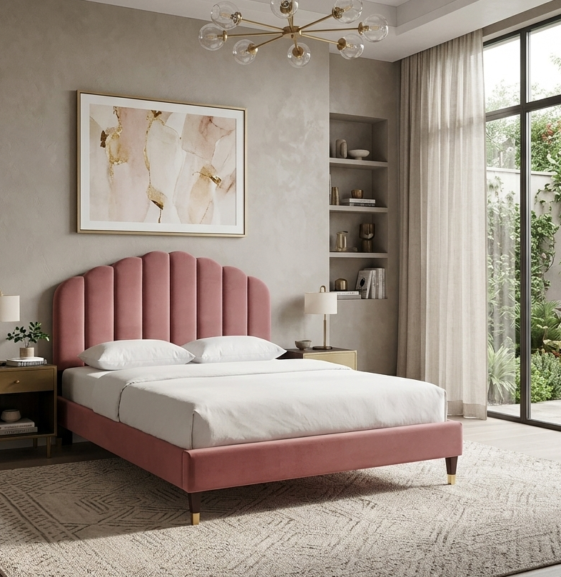 Elise Queen Platform Bed - White (Copy) Denmark Home