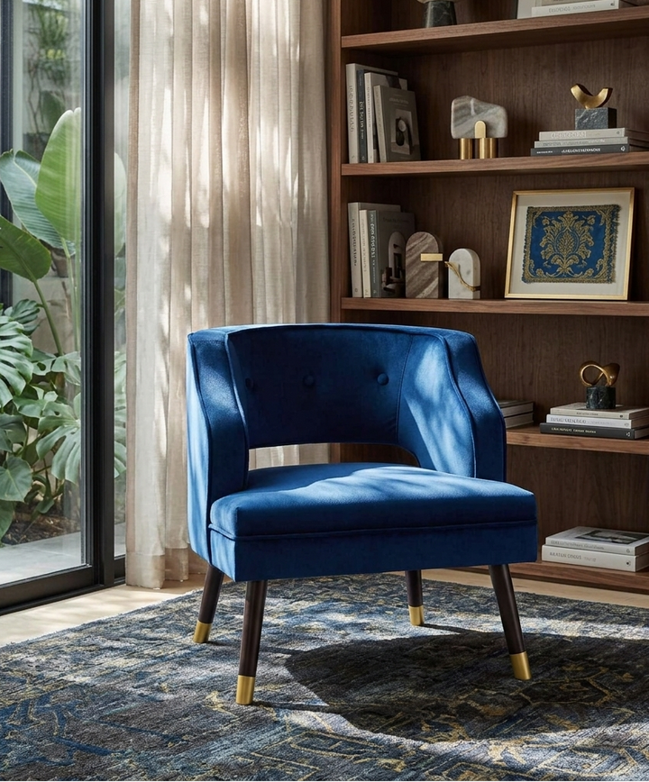 Vel Accent Lounge Chair – Navy Denmark Home