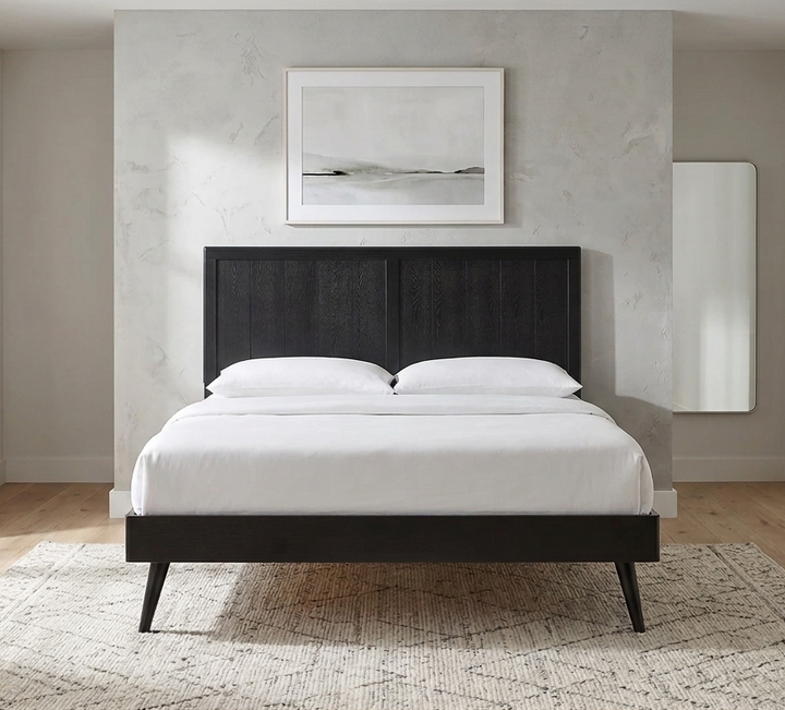 Hale Queen Platform Bed - Black Denmark Home