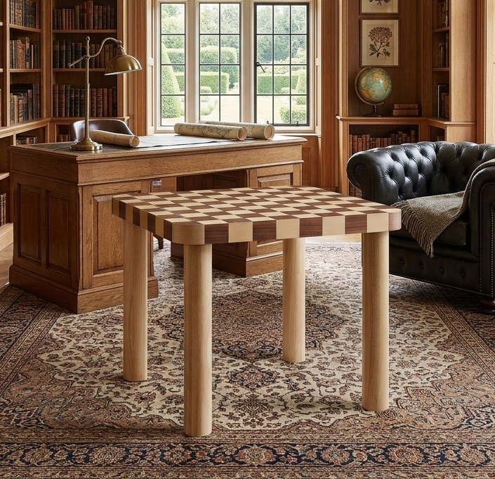 Node Square Dining Table 36" - Oak and Walnut Denmark Home
