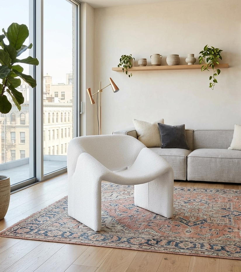 Elvora Accent Chair - Frost