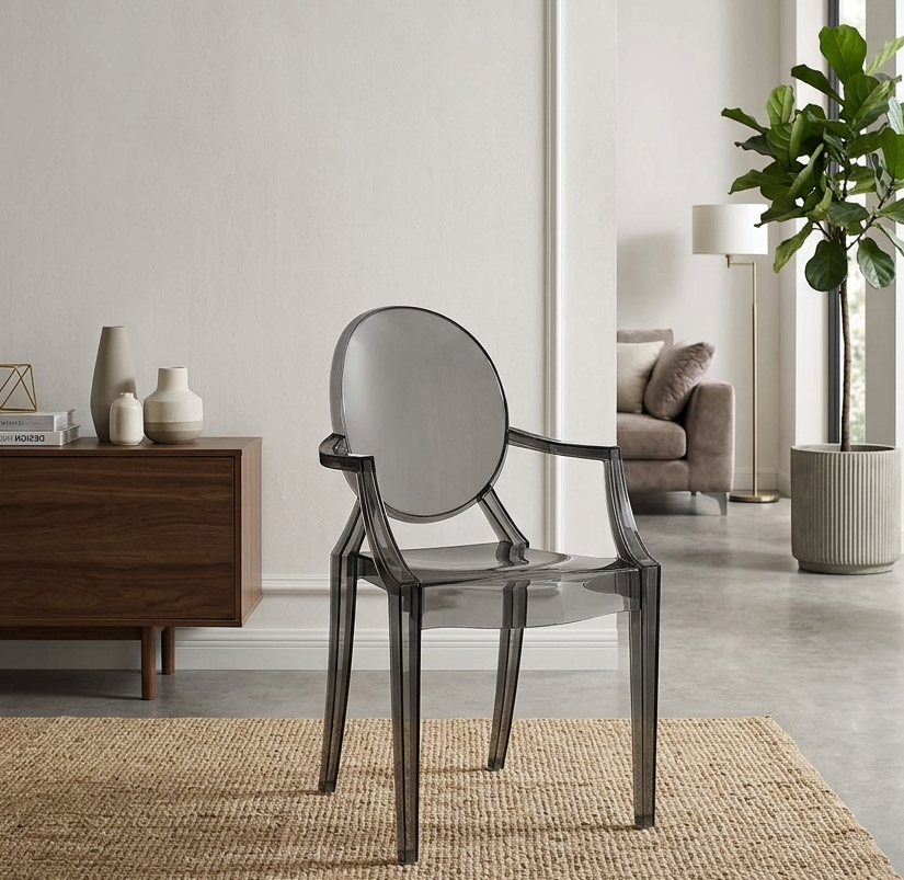 Lucien Arm Dining Chair - Smoke Denmark Home