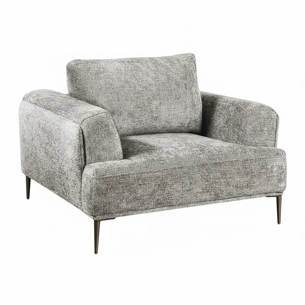 Moden  Accent Chair – Gray Chenille with Flared Arms Denmark Home