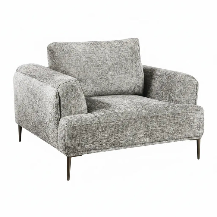 Moden  Accent Chair – Gray Chenille with Flared Arms Denmark Home