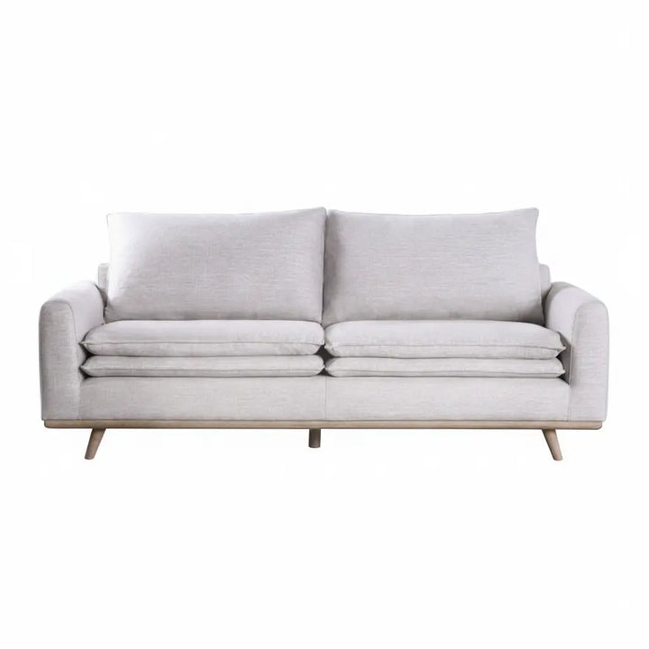 Isola Sofa – Oak Frame with Light Gray Cushions Denmark Home