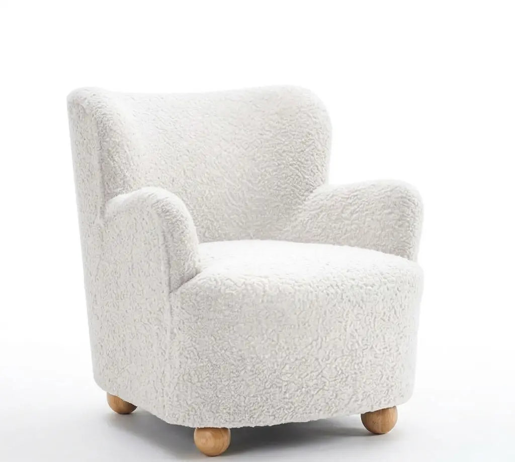 Skarne Accent Chair – White Fabric Denmark Home