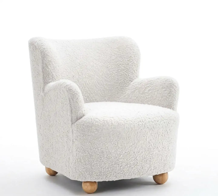 Skarne Accent Chair – White Fabric Denmark Home