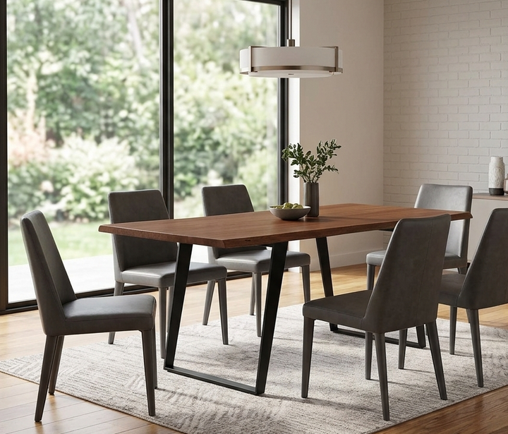 Loft Live Edge Rectangular Dining Table – Solid Acacia Wood 60" Denmark Home