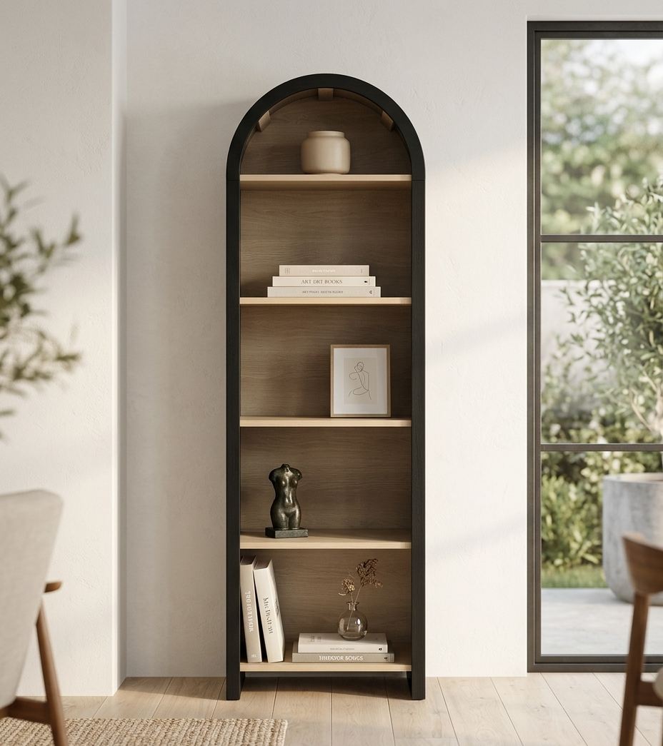 Hut Arched Bookcase - Black Denmark Home