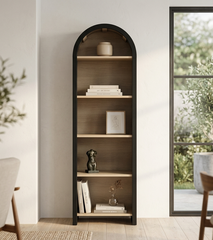 Hut Arched Bookcase - Black Denmark Home