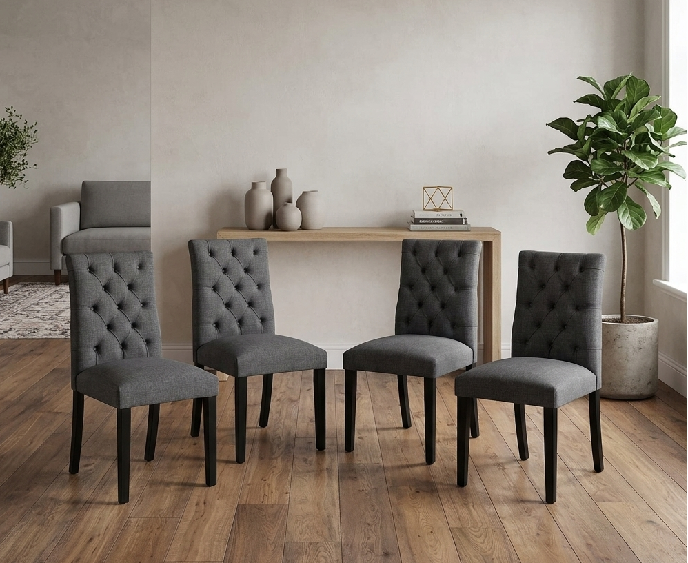 Nuovo Dining Chair Set - Gray Denmark Home