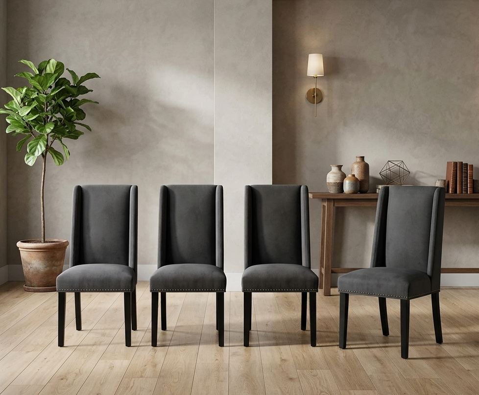 Mythos Vinyl Dining Chair - Black Denmark Home