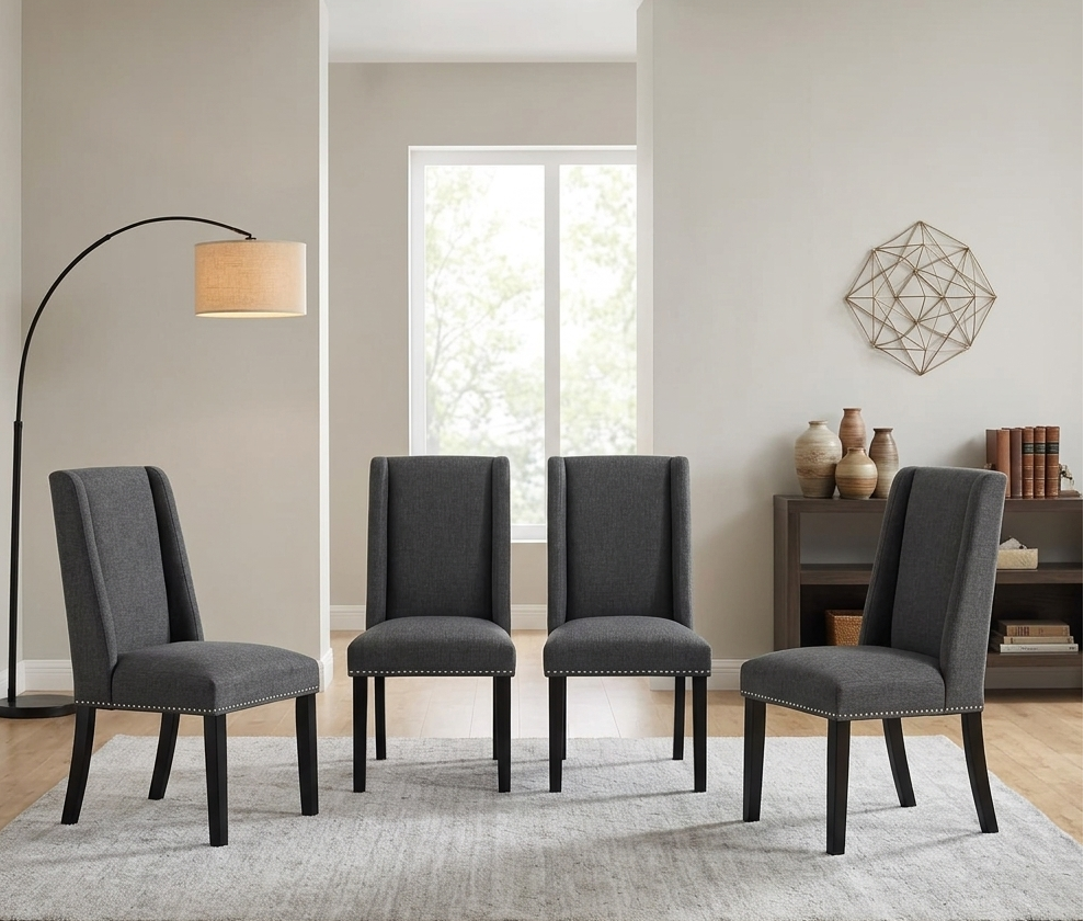 Mythos Upholstered Dining Chair - Gray Denmark Home