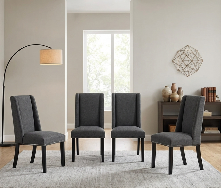 Mythos Upholstered Dining Chair - Gray Denmark Home