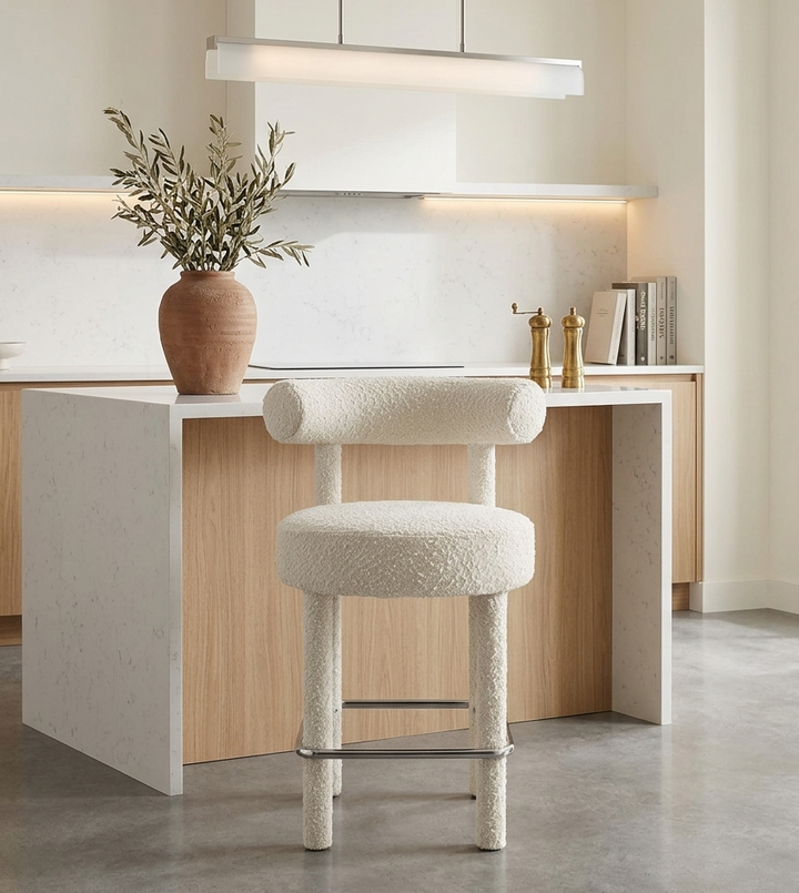 Zorn Counter Stool - Ivory Silver Denmark Home