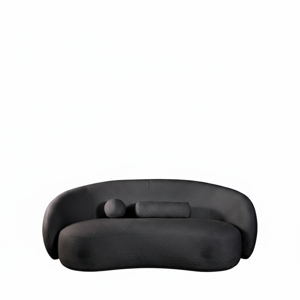 Plane Sofa – Black Chenille Floating Design