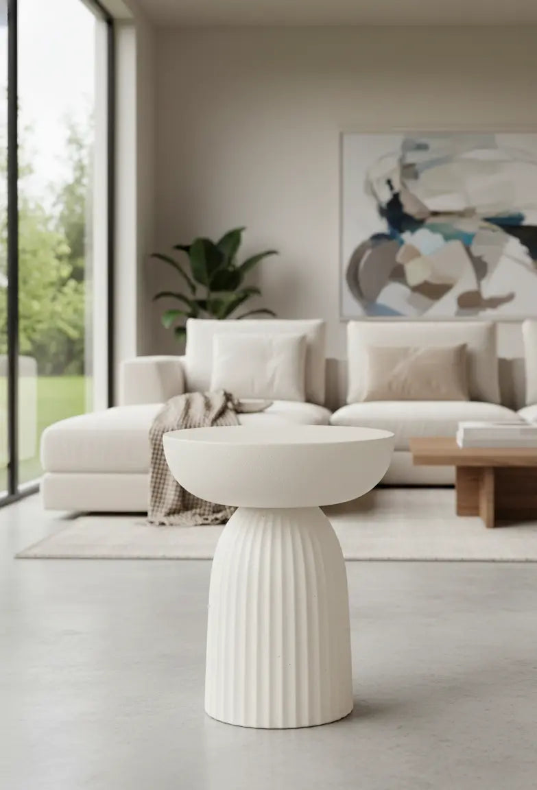 Expose Side Table – Ivory Concrete Denmark Home