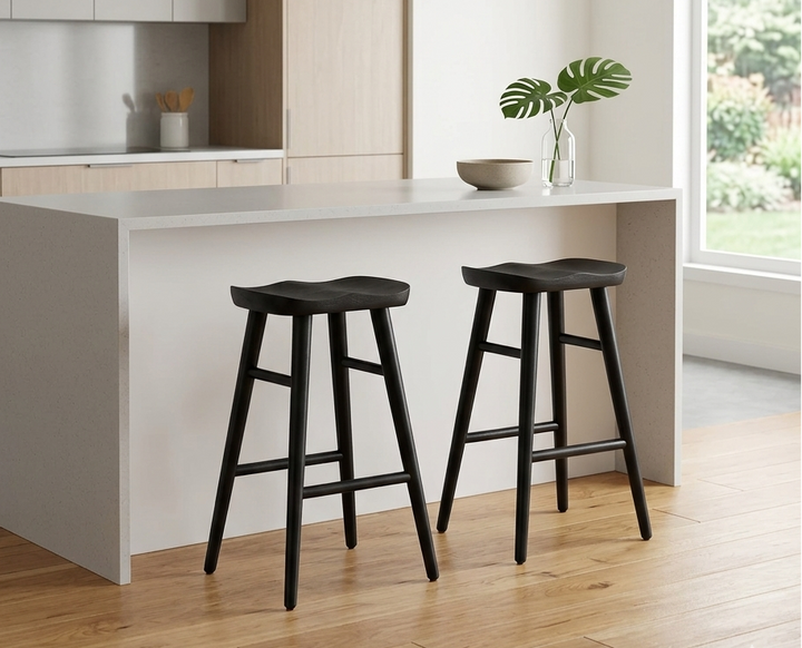 Skog Counter Stools Set of 2 - Black Denmark Home