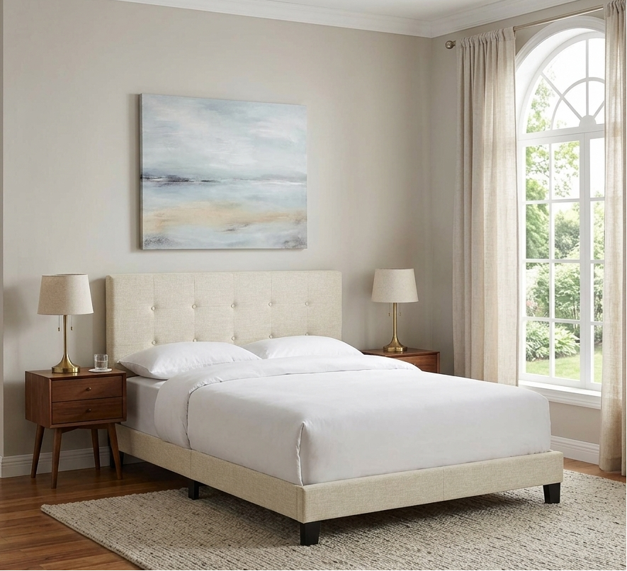 Idun Full Bed - Beige Denmark Home