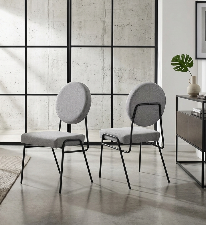Stow Dining Chair Set - Black Light Gray Denmark Home