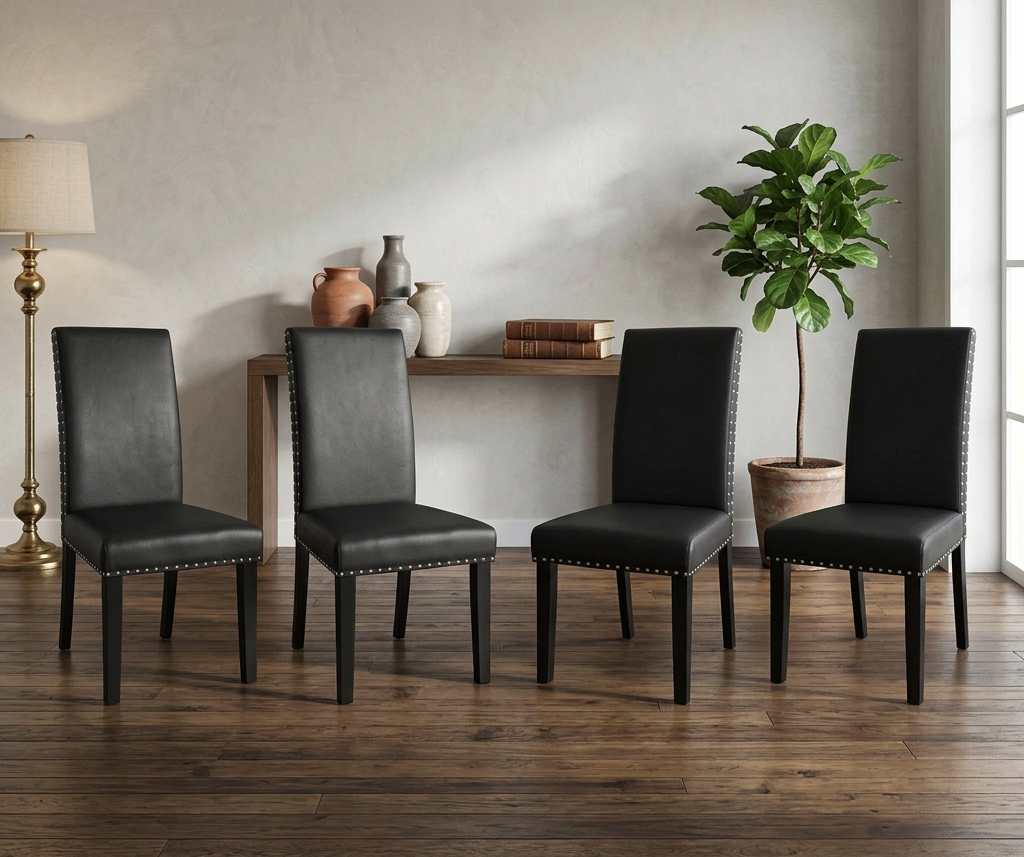 Form Faux Leather Dining Chair - Black Denmark Home