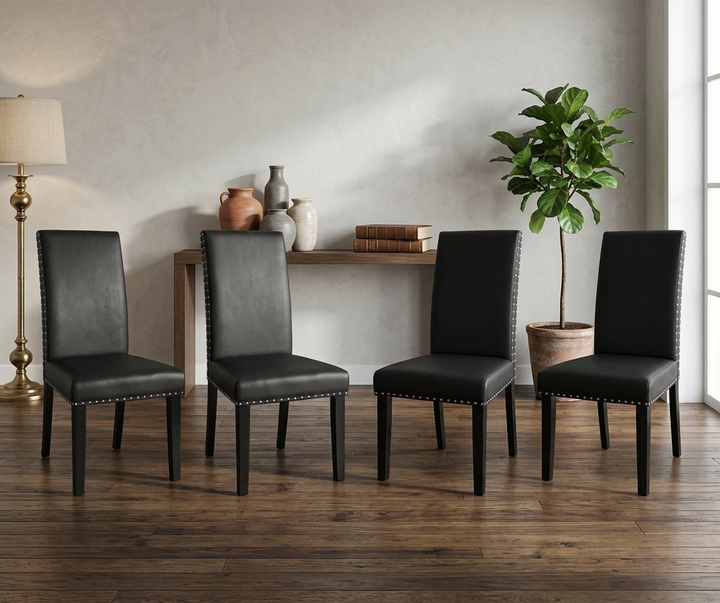 Form Faux Leather Dining Chair - Black Denmark Home