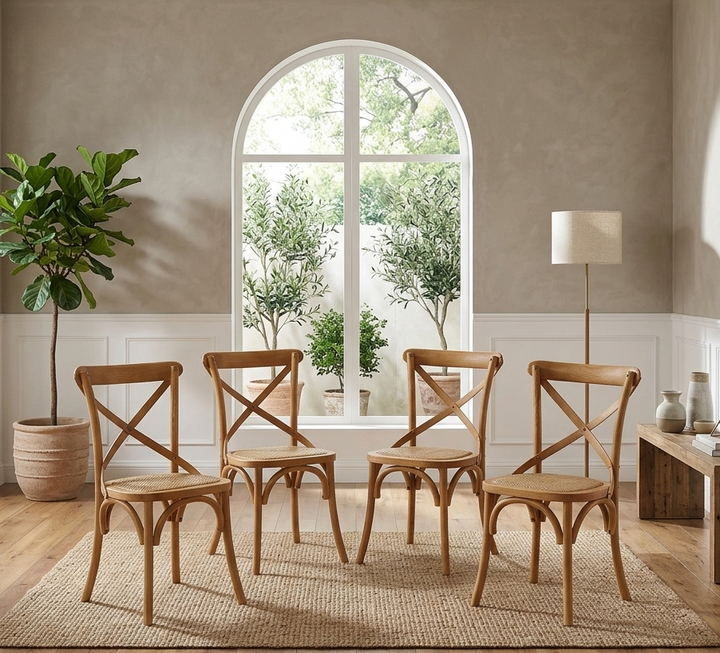 Bramwell Rattan Dining Chair - Walnut Denmark Home