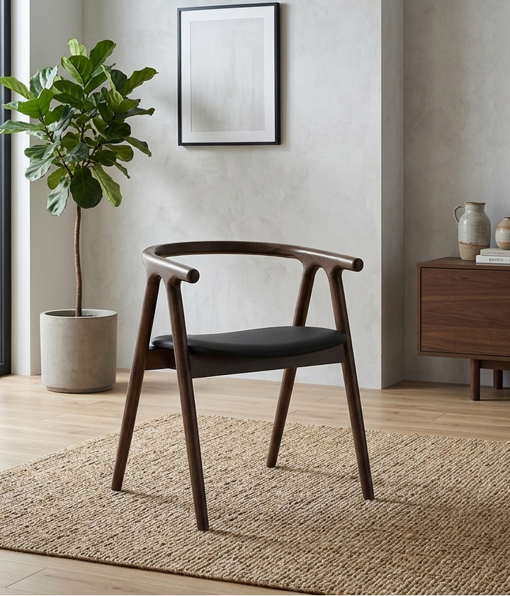 Valdor Dining Armchair - Black Denmark Home