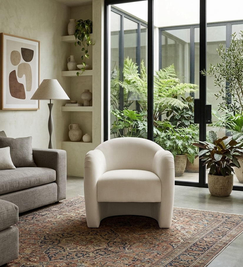 Varelle Accent Chair – Alabaster