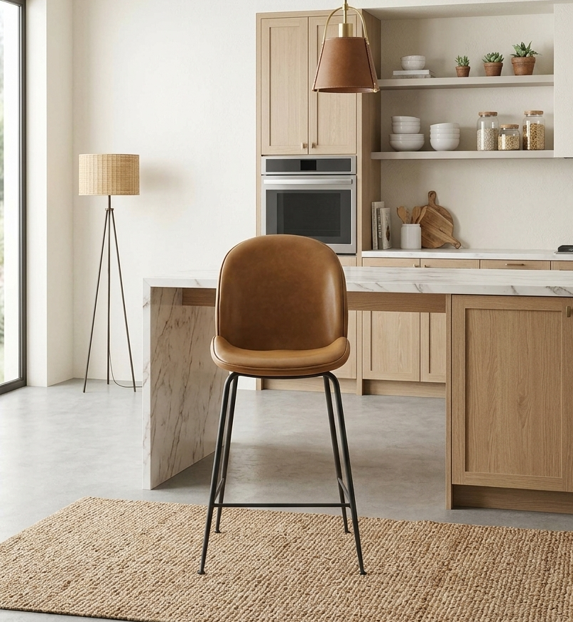 Lucénza Counter Stool - Tan Denmark Home