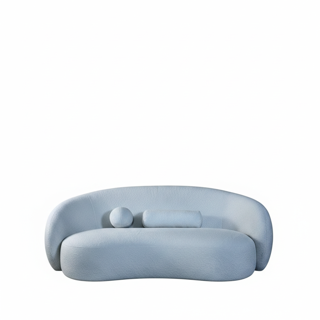 Plane Sofa – Powder Blue Chenille Floating Design