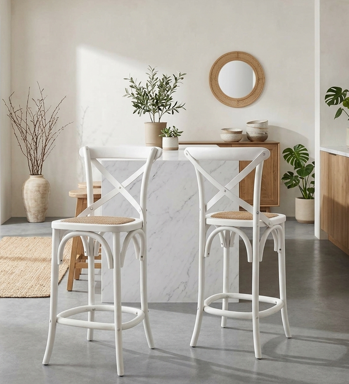 Bramwell Counter Stool - White Denmark Home