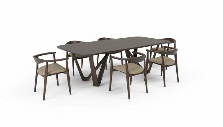 Eiken 7-Piece Dining Set – Rich Walnut Denmark Home