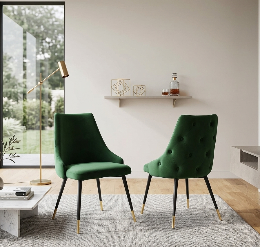 Bella Tufted Dining Chair - Emerald Denmark Home