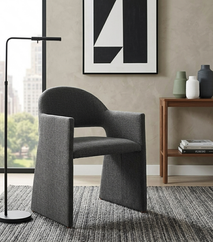 Sok Upholstered Dining Armchair - Charcoal Denmark Home