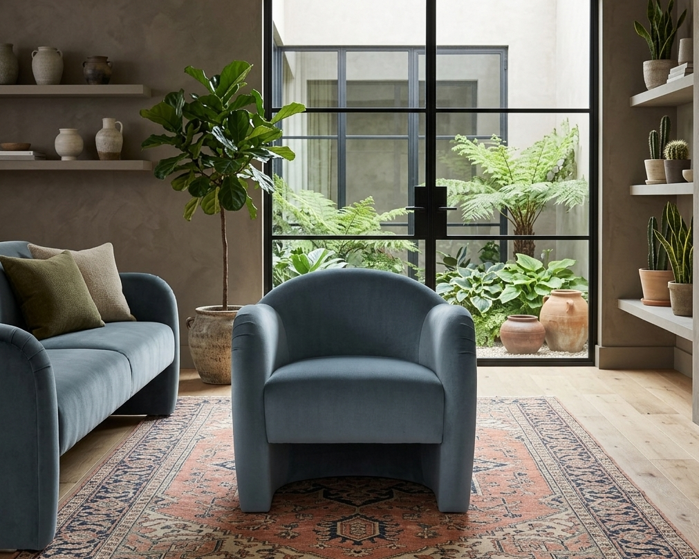 Varelle Accent Chair – Cadet Blue