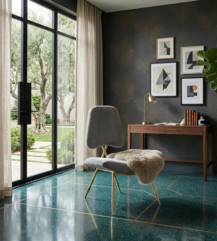 Sod Velvet Lounge Chair - Gray Denmark Home