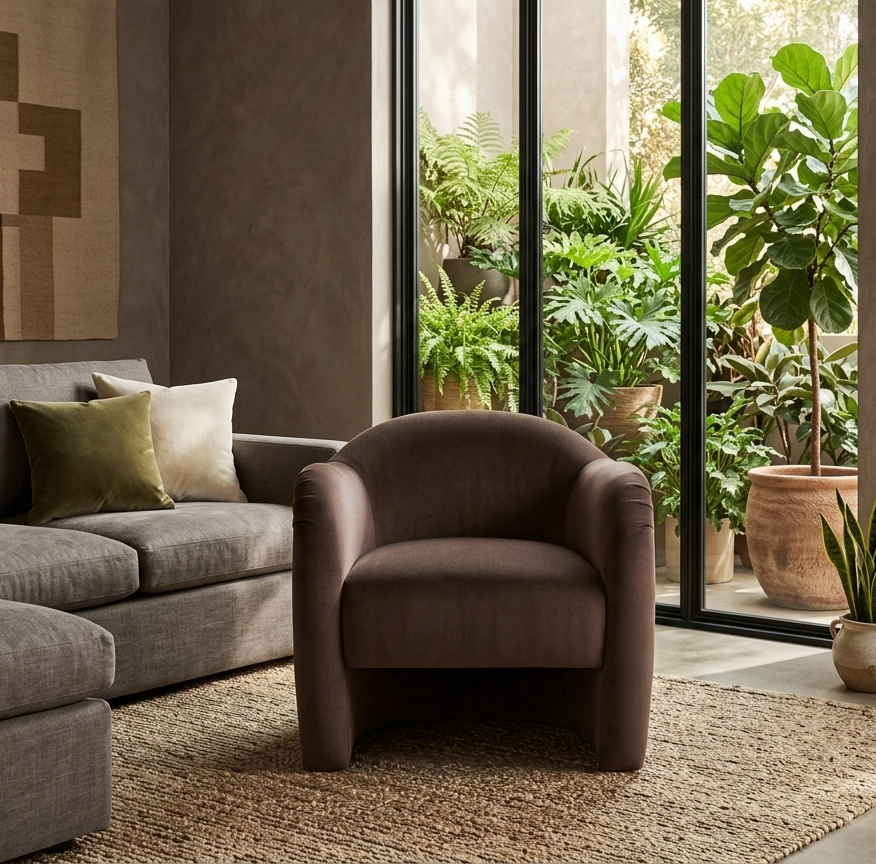 Varelle Accent Chair – Chocolate Brown