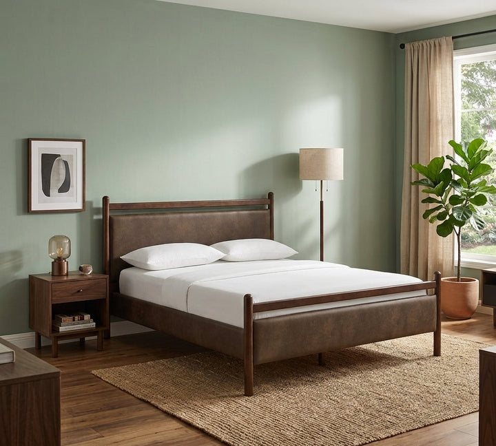 Fiona Full Platform Bed - Wenge Mushroom Denmark Home