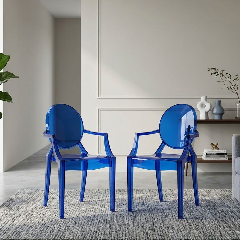 Lucien Arm Dining Chair Set - Blue Denmark Home