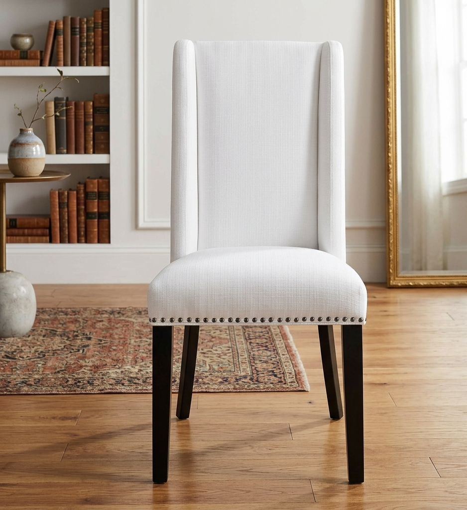 Mythos Upholstered Dining Chair - White Denmark Home