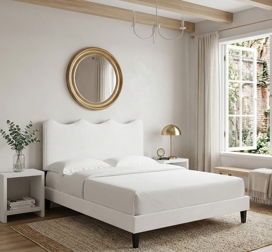 Ona Twin Platform Bed - White Denmark Home