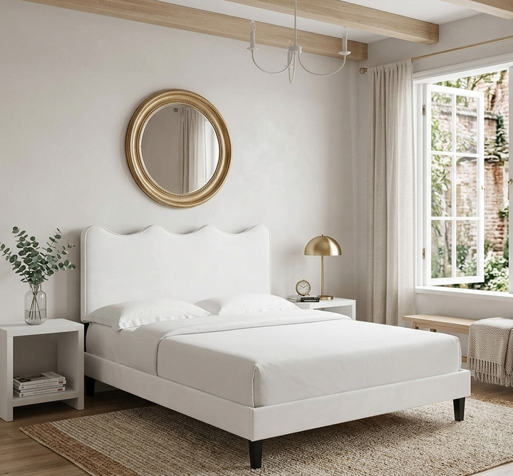 Ona Twin Platform Bed - White Denmark Home