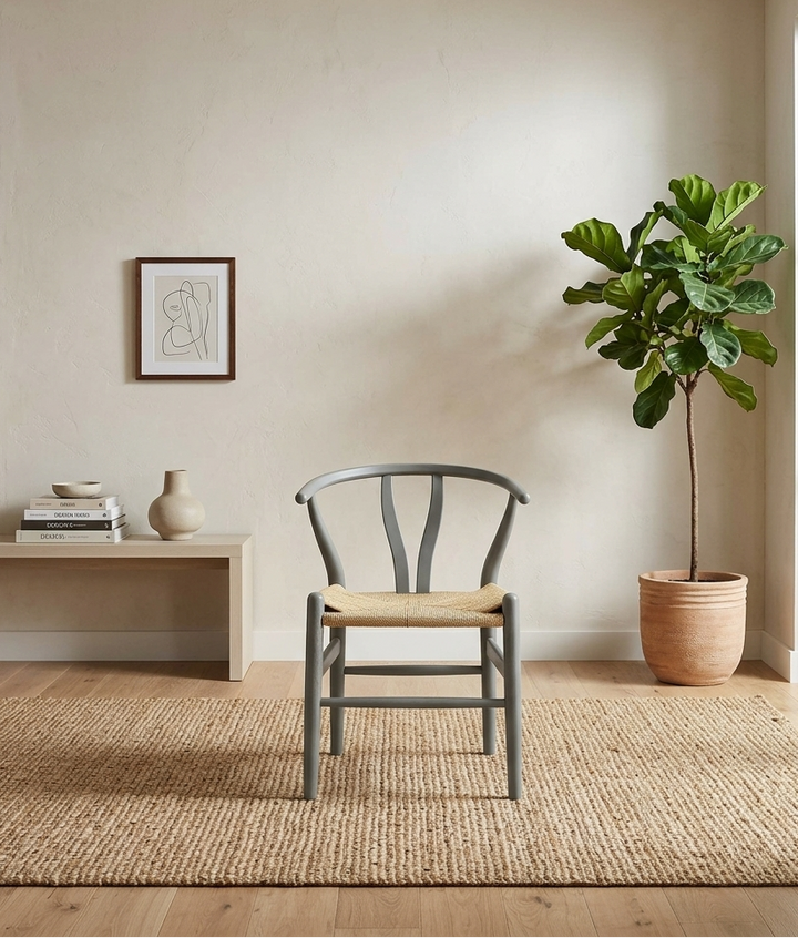 Kalvind Rope Dining Chair - Light Gray Denmark Home