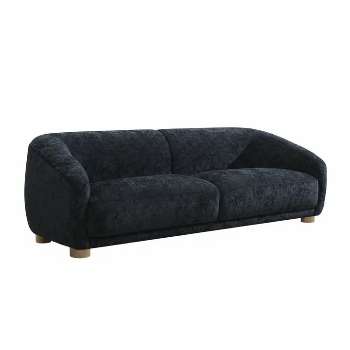 Arcen Sofa – Black Chenille with Sloped Arms Denmark Home