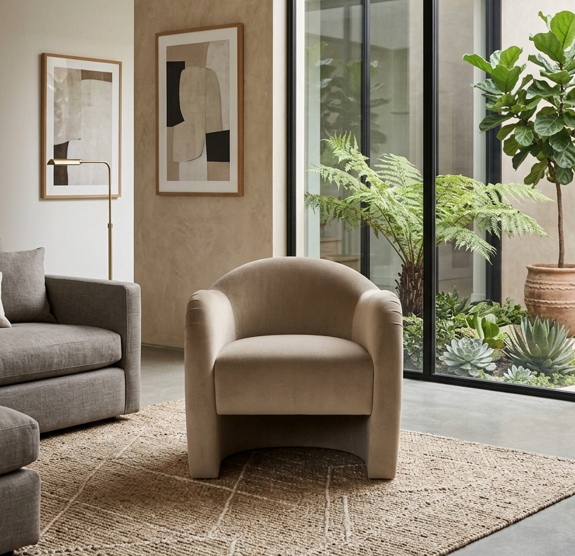 Varelle Accent Chair – Taupe